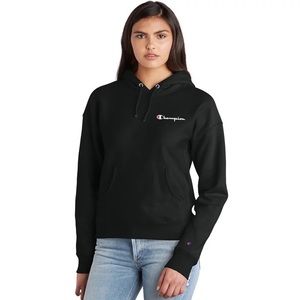 Champion Reverse Weave Vintage Black Sweatshirt Casual Gym Workout Hoodi…